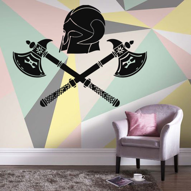 Wall Vinyl Decals Ancient Viking Ship Viking Runes Sticker Etsy