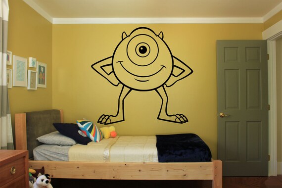 Monster Inc Decal Wazowski Sticker Boo Vinyl Decal Mike Wazowski Decal Sulley Vinyl Decals Pixar Wall Art Nursery Decor O231