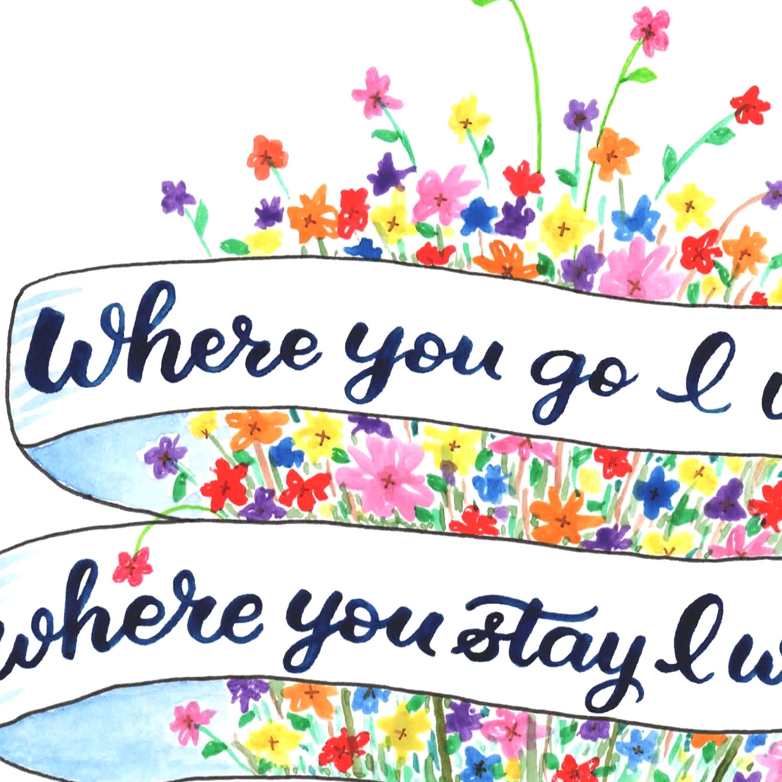 Ruth 116 Scripture Art Printable Bible Verse Wall Art Etsy