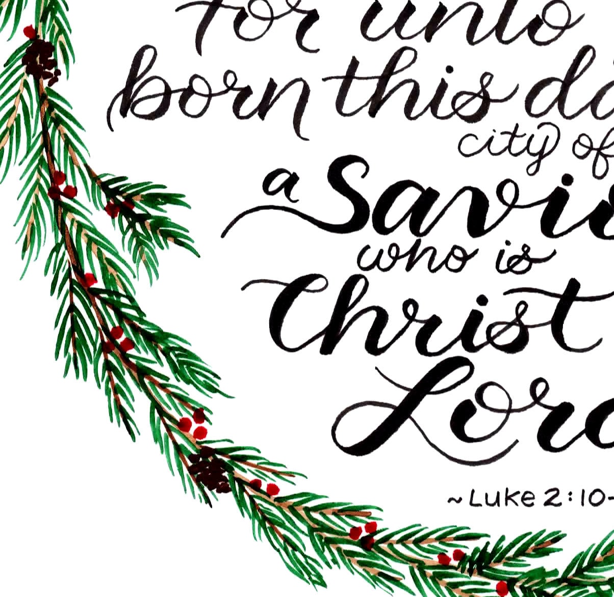 Luke 21011 Christmas Card Printable Bible Verse (Instant Download) Etsy