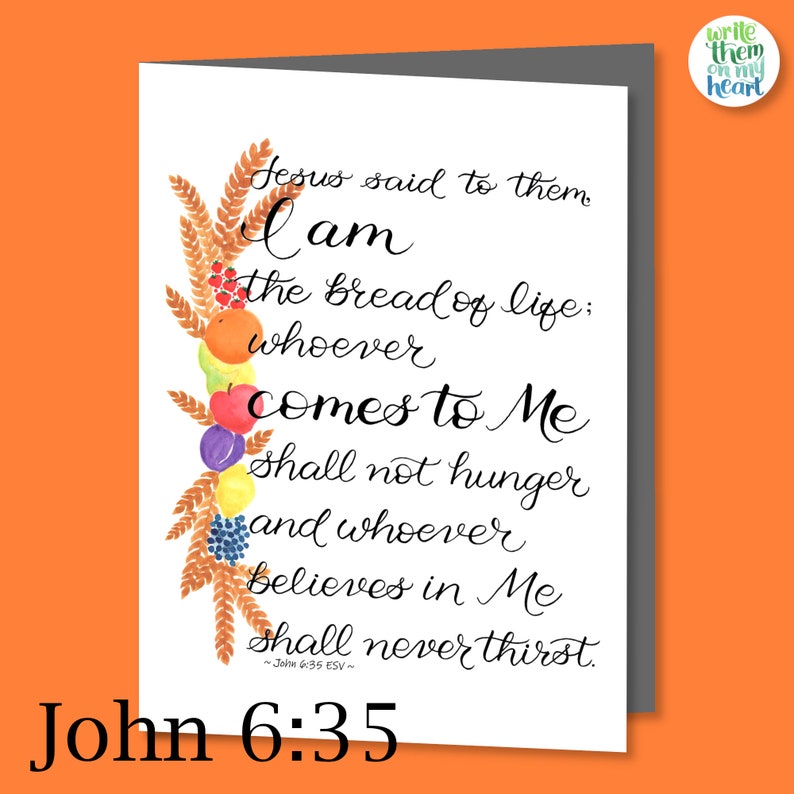 John 6:35 Card