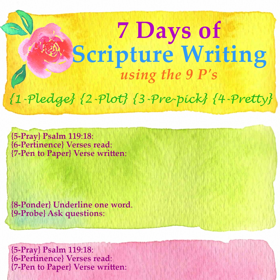 Bible Study Bookmark Featuring Psalm 119:18 Printable - Etsy
