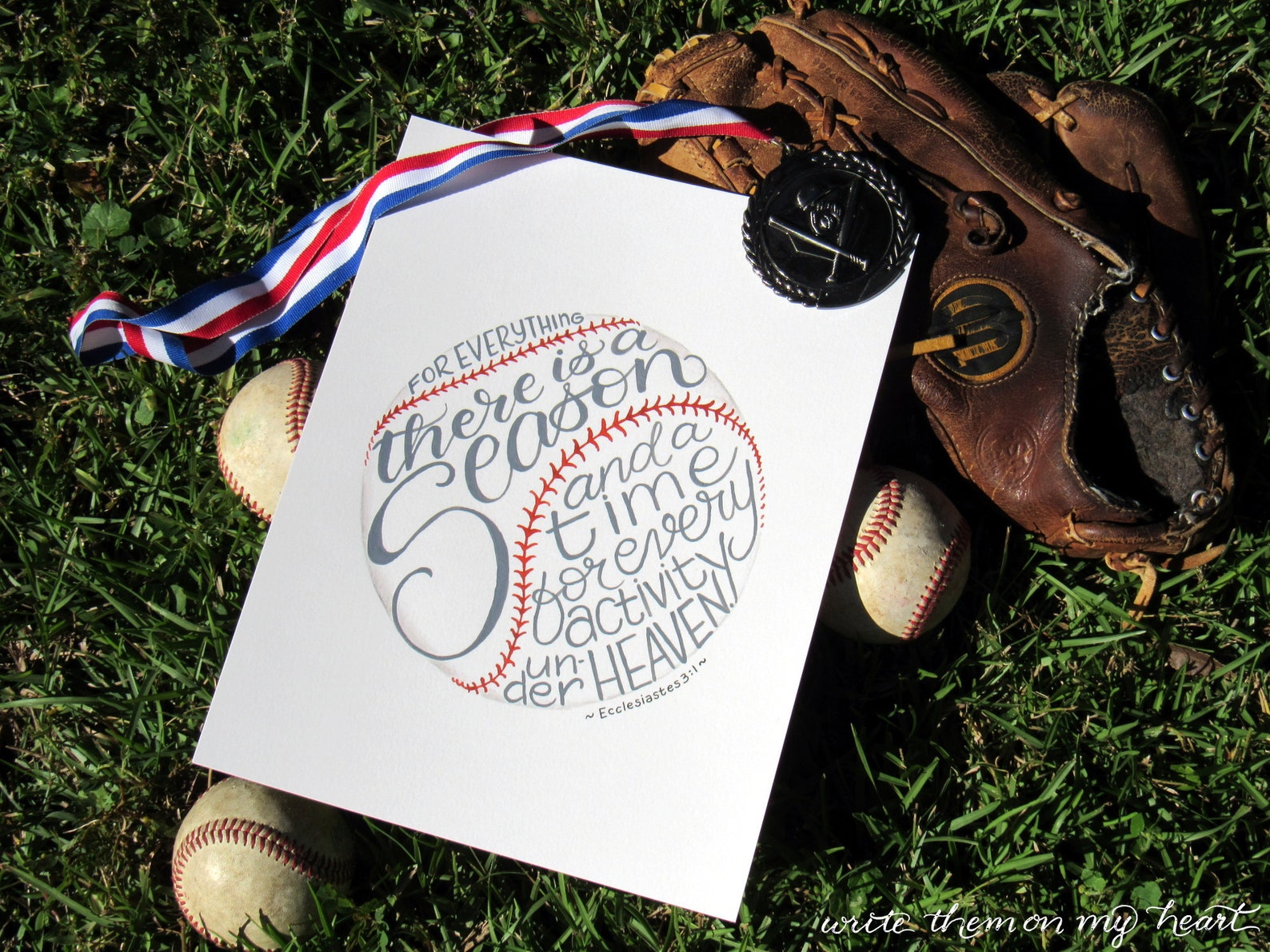 Baseball Bible Verse Printable Ecclesiastes 3:1 Sports | Etsy