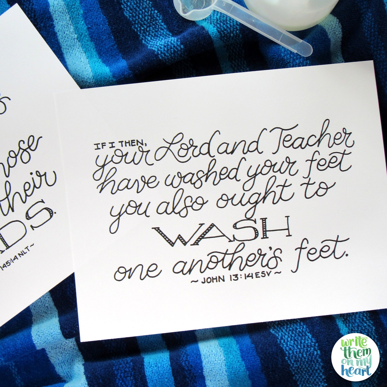 Laundry Bible Verses Laundry Room Signs John 13 14 and Psalm Etsy