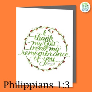 Philippians 1:3 Thanksgiving Card
