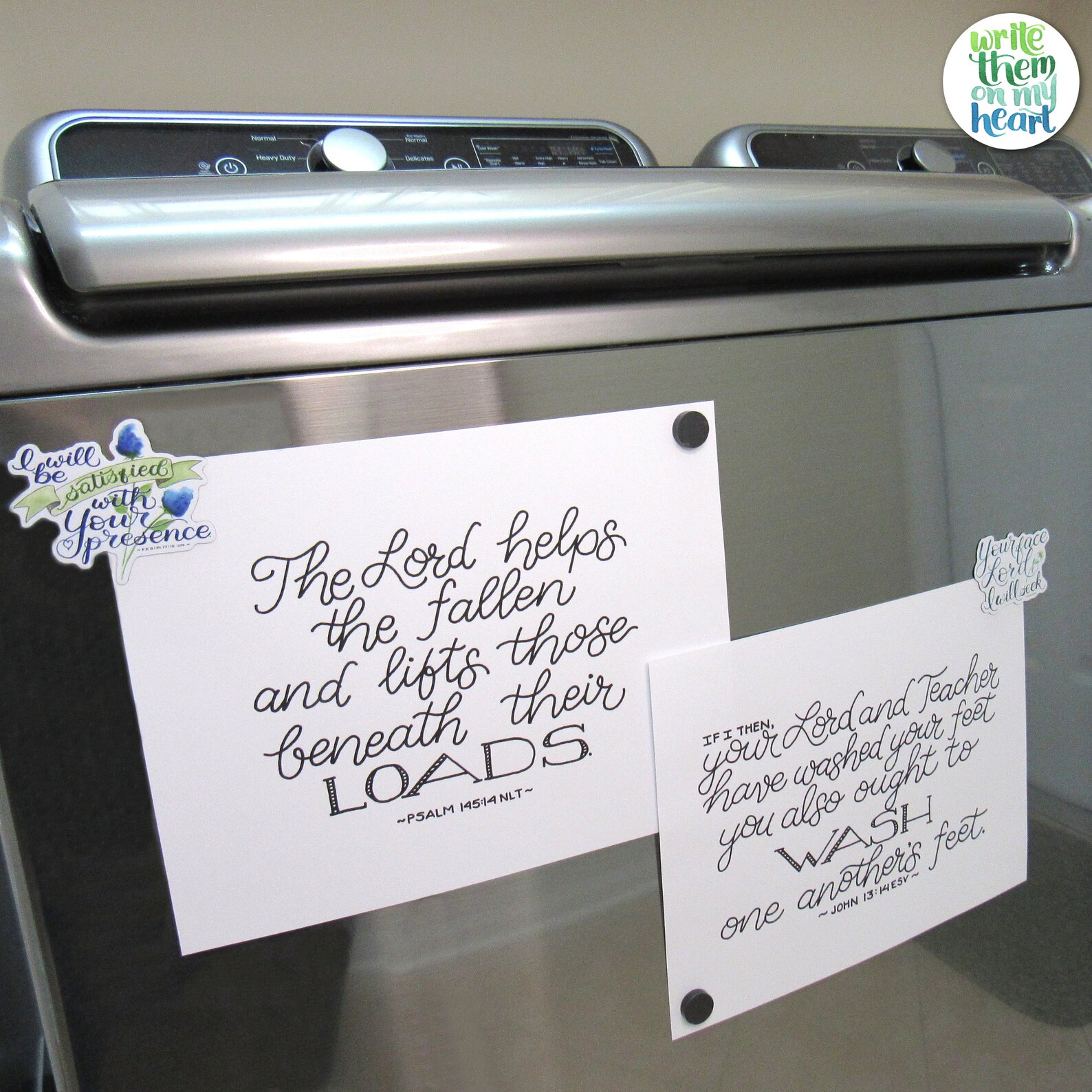 Laundry Bible Verses Laundry Room Signs John 13 14 and Psalm Etsy