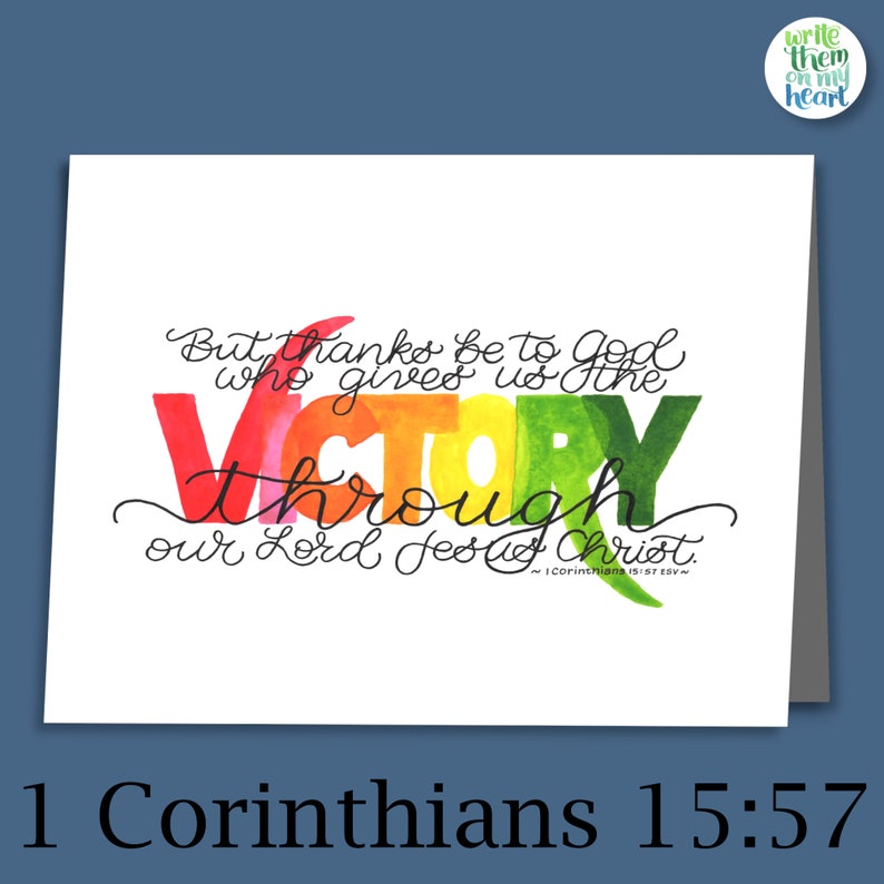 1 Corinthians 15:57 Scripture Art
