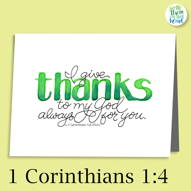 Scripture Thank You Notes, Thank You Scripture Cards, 6 Printable Bible ...