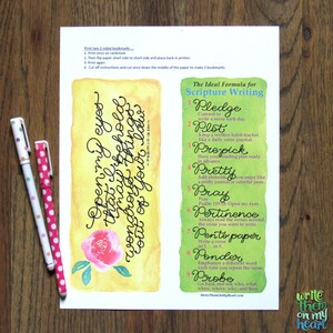 Bible Study Bookmark Featuring Psalm 119:18, Printable Scripture ...