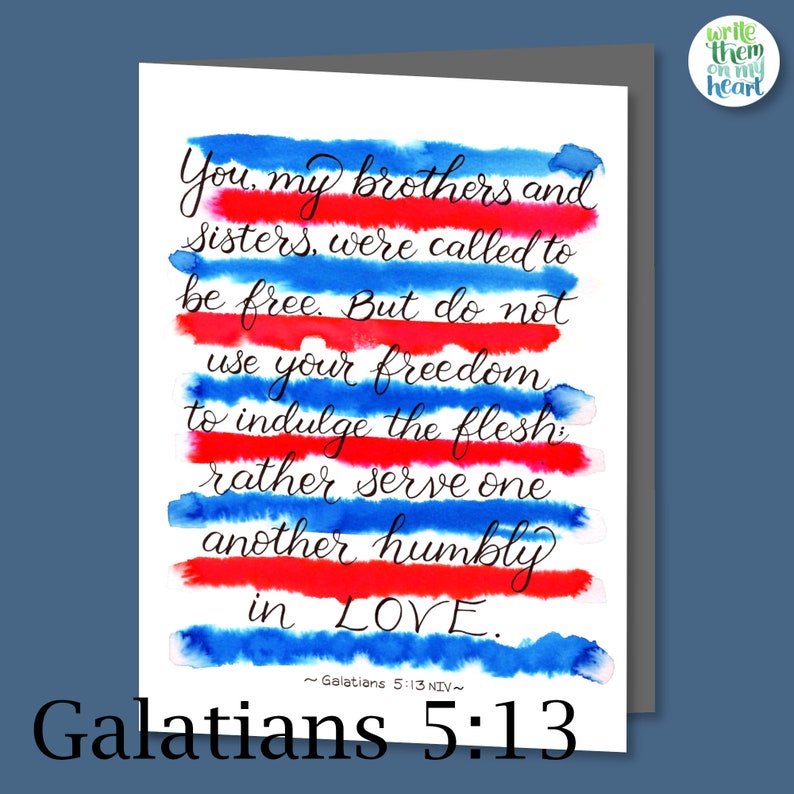 Galatians 5:13 Scripture Art