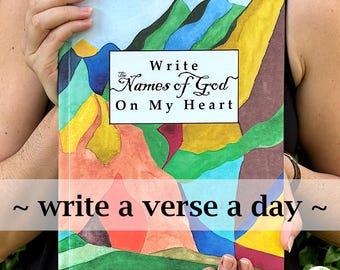 365 Names of God Journal Bible Study Names of God Bible Verses, Write a Verse a Day Scripture Writing Journal