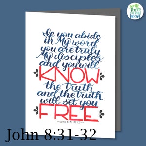 John 8:31-32 Scripture Art