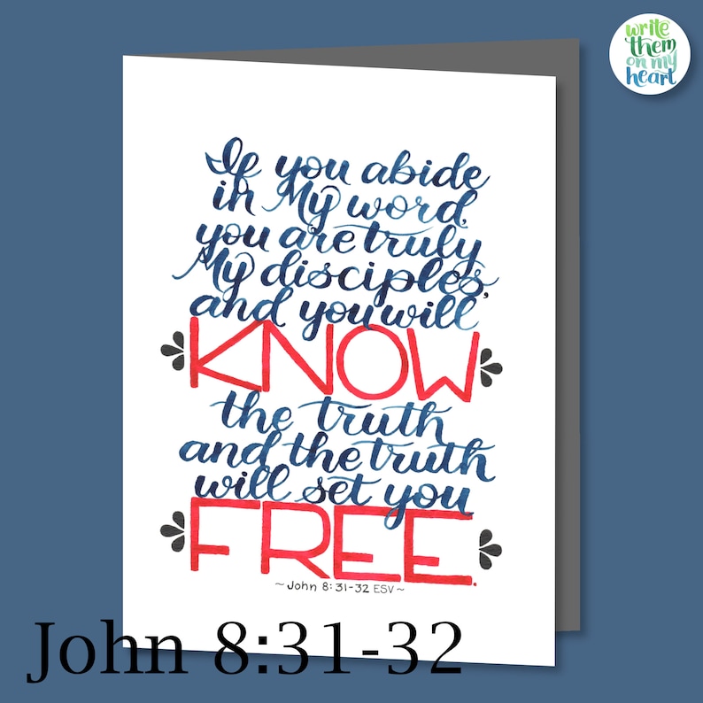 John 8:31-32 Scripture Art