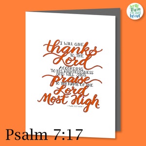 Psalm 7:17 Thanksgiving Card