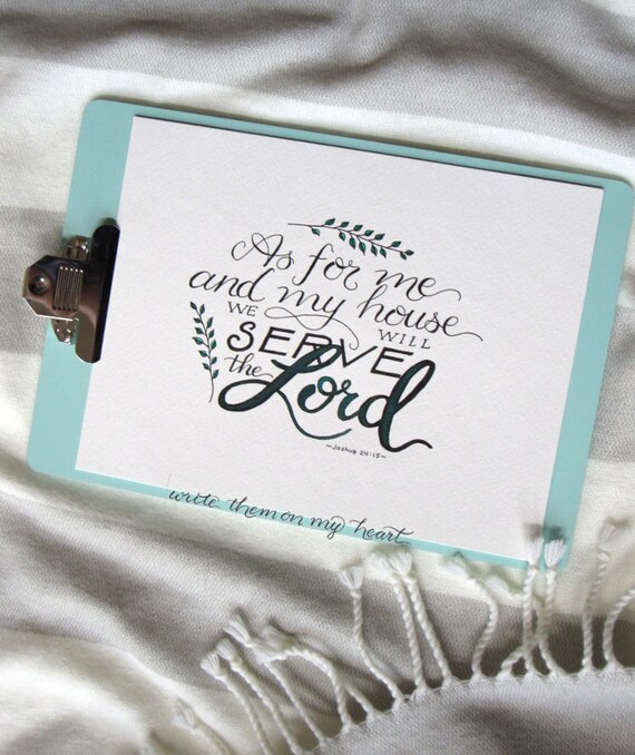 Set of 2 Scripture Printable Cards Encouragement Cards Bible Verse Motivational card 4x6 and 5x7 Joshua 24:15 and Isaiah 26 verse 3
