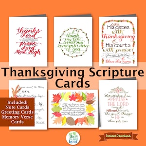 Thanksgiving Scripture Card Set