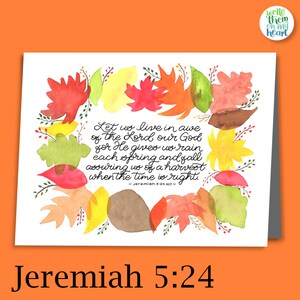 Jeremiah 5:24 Thanksgiving Card