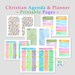 Christian Weekly Planner Pages Vertical Agenda Printable Undated Agenda ...