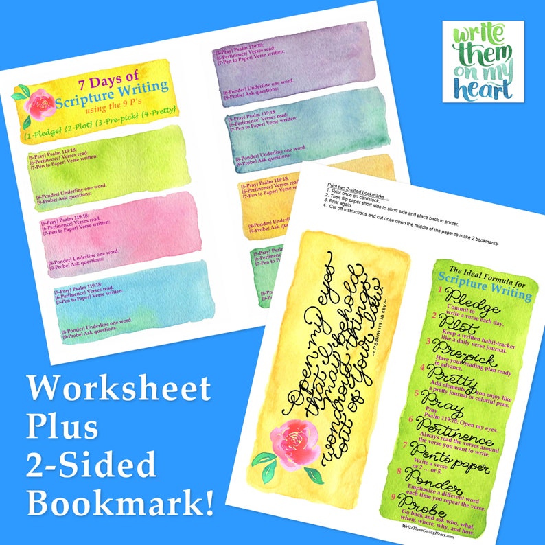 Free Printable Book Mark Psalm 119