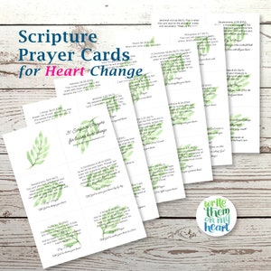 Tarjetas de memoria de las Sagradas Escrituras, versículos bíblicos del corazón, paquete de 31 versículos de memoria de las Sagradas Escrituras que cambian el corazón, tarjetas de oración de las Sagradas Escrituras, juego de tarjetas bíblicas imprimibles