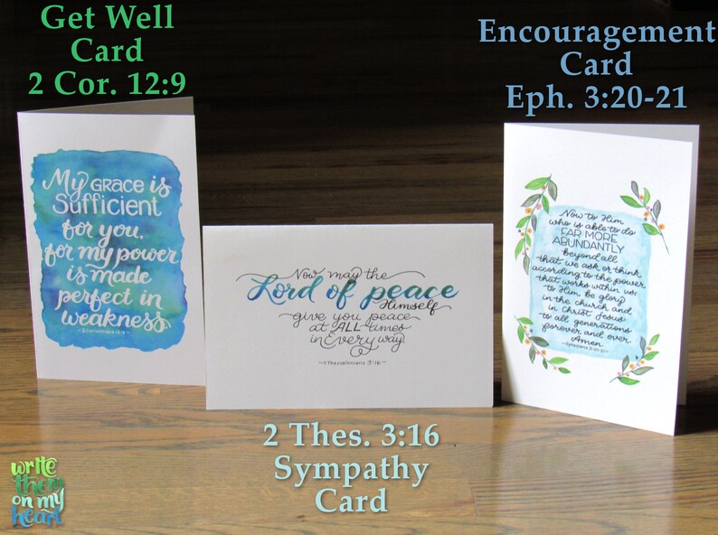 Printable Bible Verse Greeting Cards 17 All Occasion | Etsy