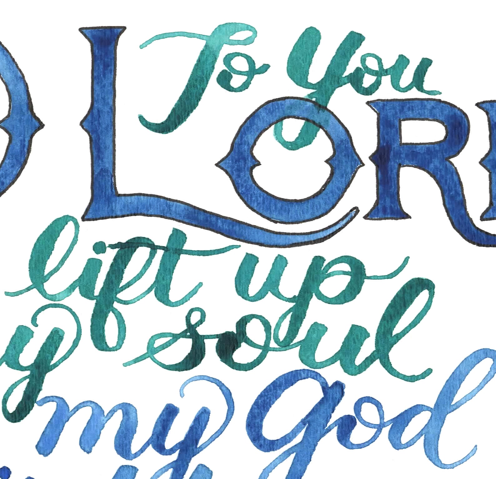 Psalm 25 1 2 Bible Verse Printable Christian Wall Art And Etsy