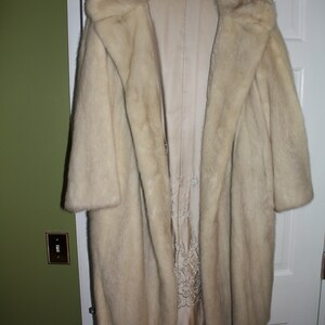 vintage white mink fur coat
