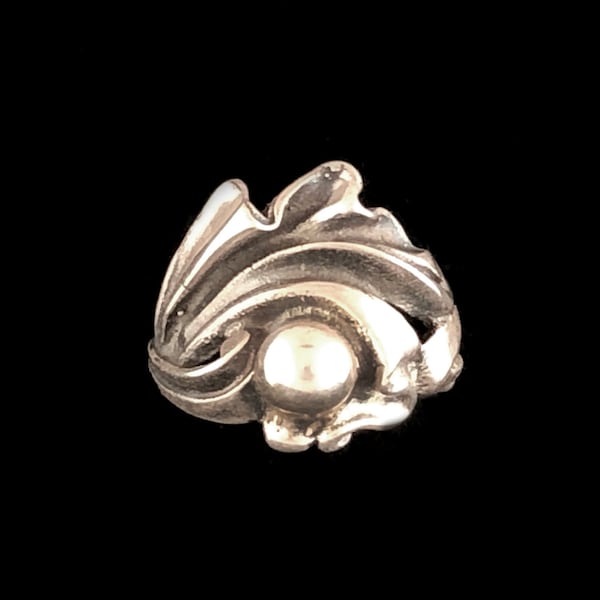 Fred Harvey era silver ring, Native American made, vintage 1930s, sizes 5, 5 3/4, and 6