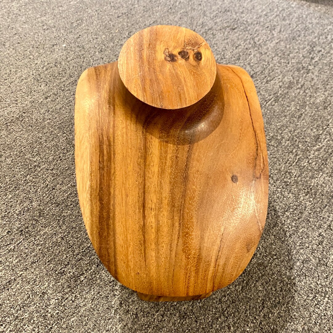 A Carved Wooden Necklace Display Form - Etsy