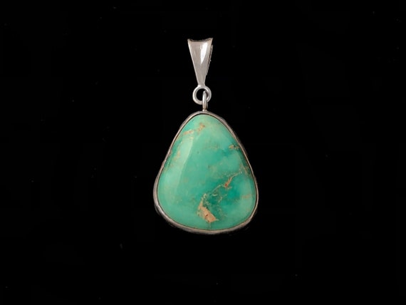 Navajo made Royston turquoise pendant, natural tu… - image 1