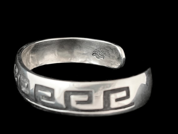 Silver Hopi Overlay Bracelet by Anderson Koinva Sterling - Etsy Canada