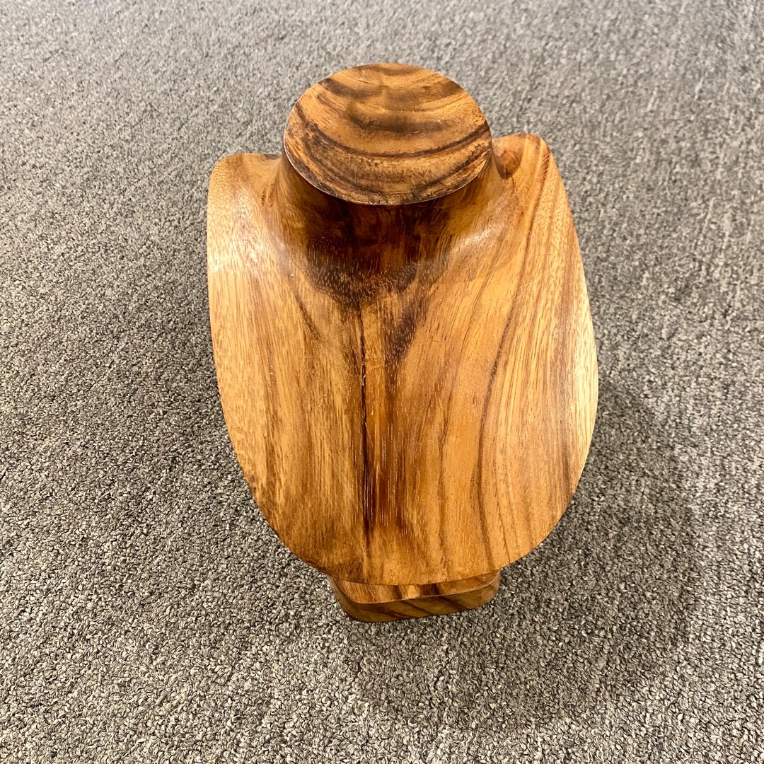 Carved Wooden Necklace Display Form - Etsy