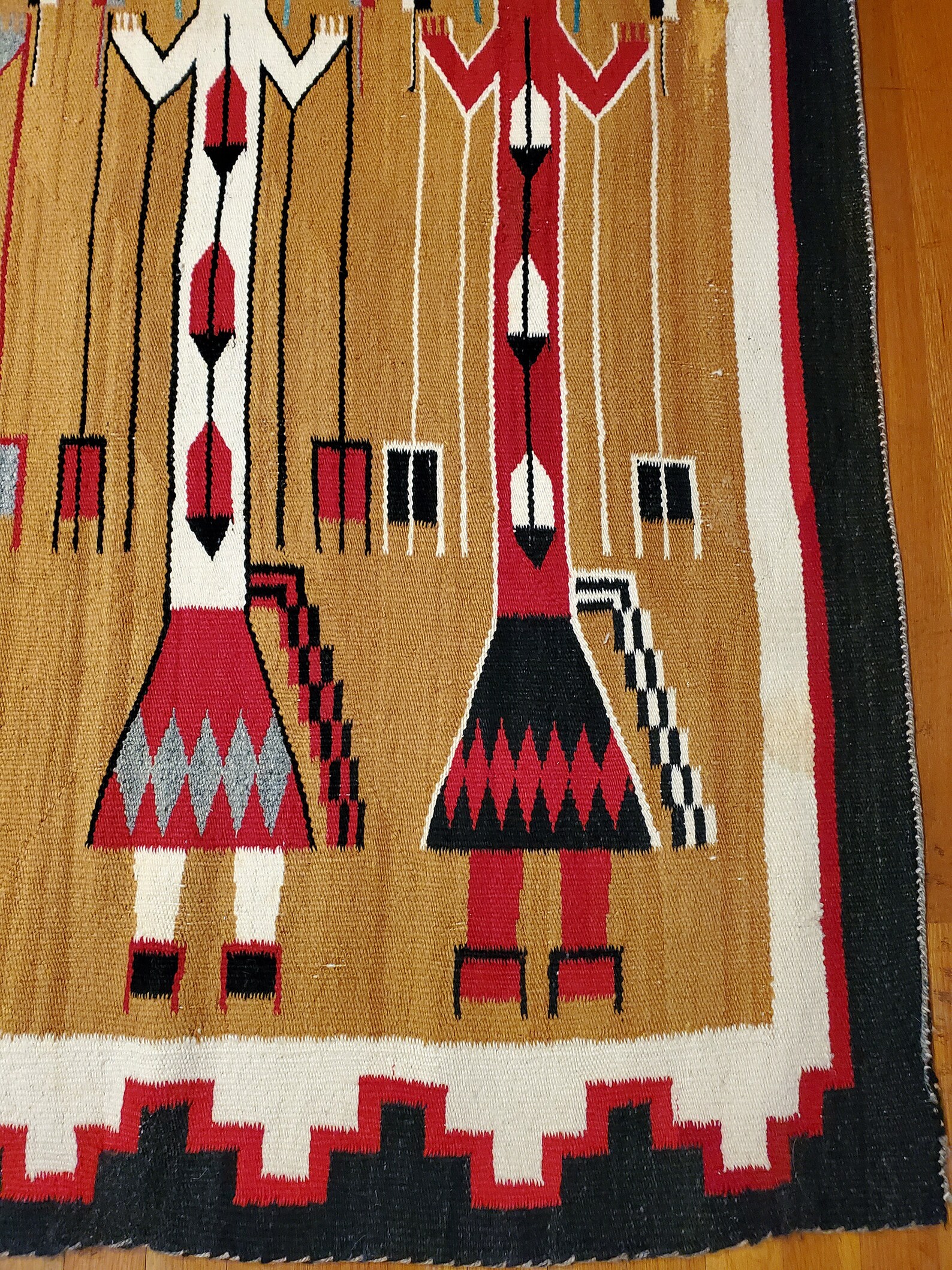 Yei Rugs VTG Navajo Yei Rug, Eight Yei Figures With the Traditional Border ...