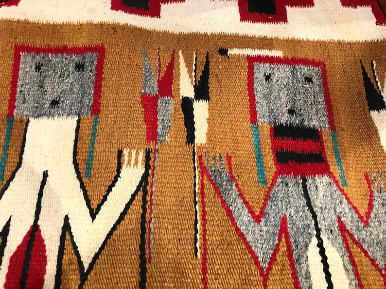 Yei Rugs VTG Navajo Yei Rug, Eight Yei Figures With the Traditional Border ...