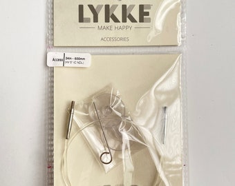 LYKKE - Clear Swivel Cords to connect Interchangeable Knitting Needles