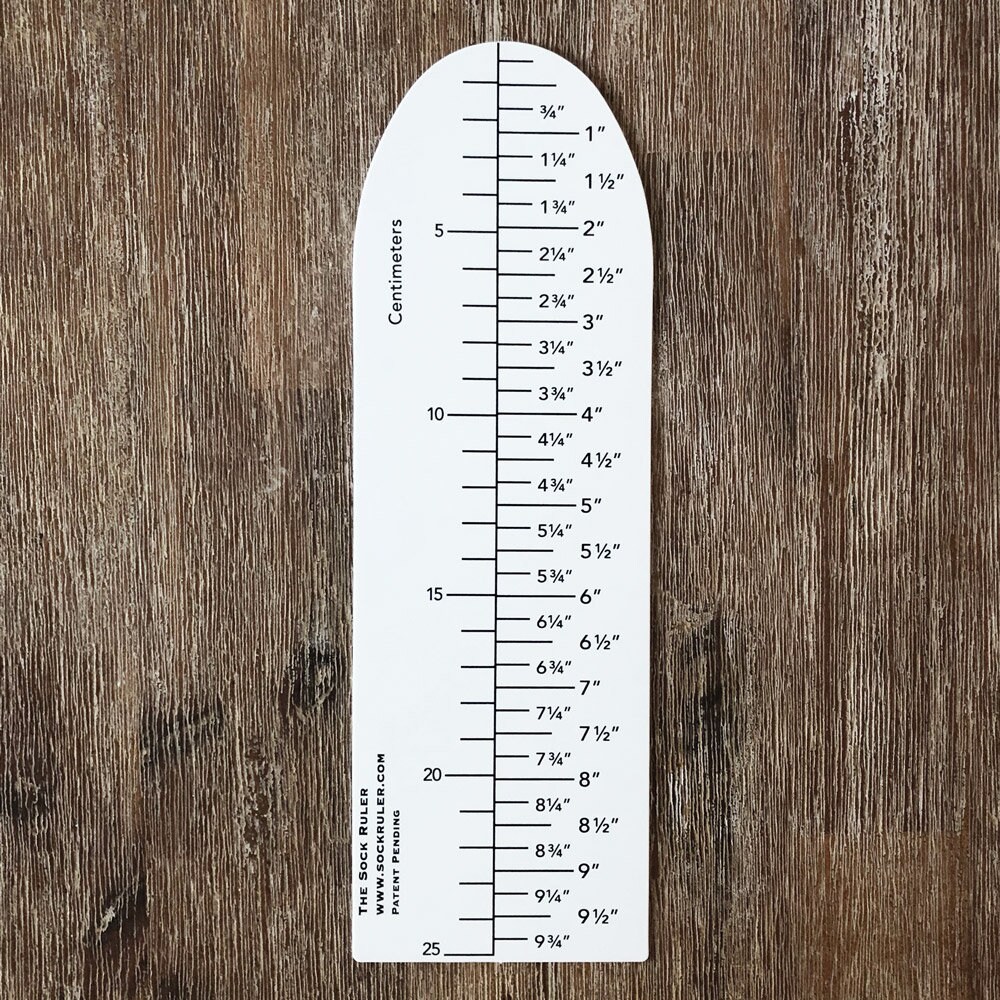The Sock Ruler - Regular, Knitting Socks Ruler, Sock Ruler