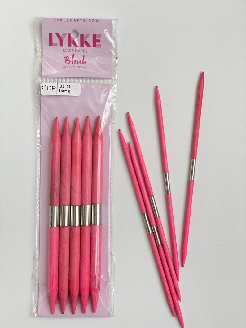 LYKKE Blush Double Pointed Knitting Needles 6/ 15cm image 4