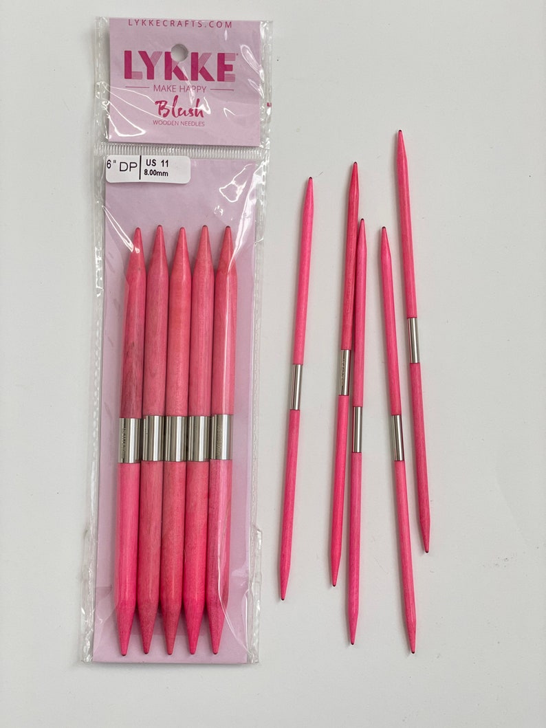 LYKKE Blush Double Pointed Knitting Needles 6/ 15cm image 2