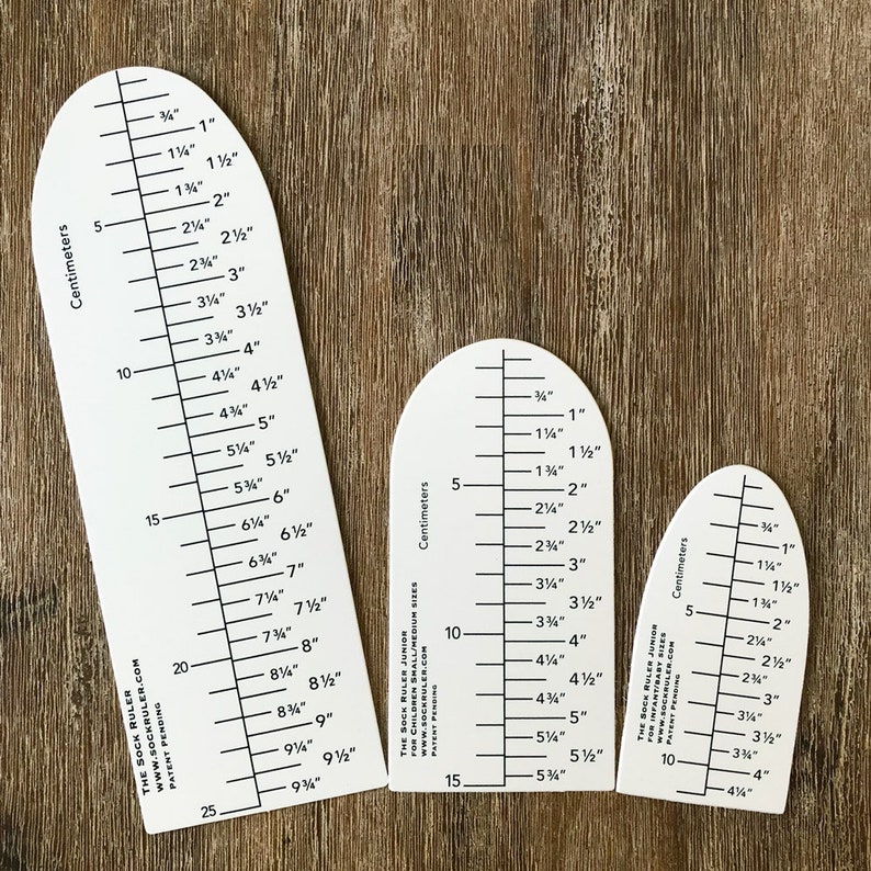 The Sock Ruler Complete Set Knitting Socks Ruler Sock Etsy