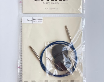 LYKKE - Blue Swivel Cords to connect Interchangeable Knitting Needles