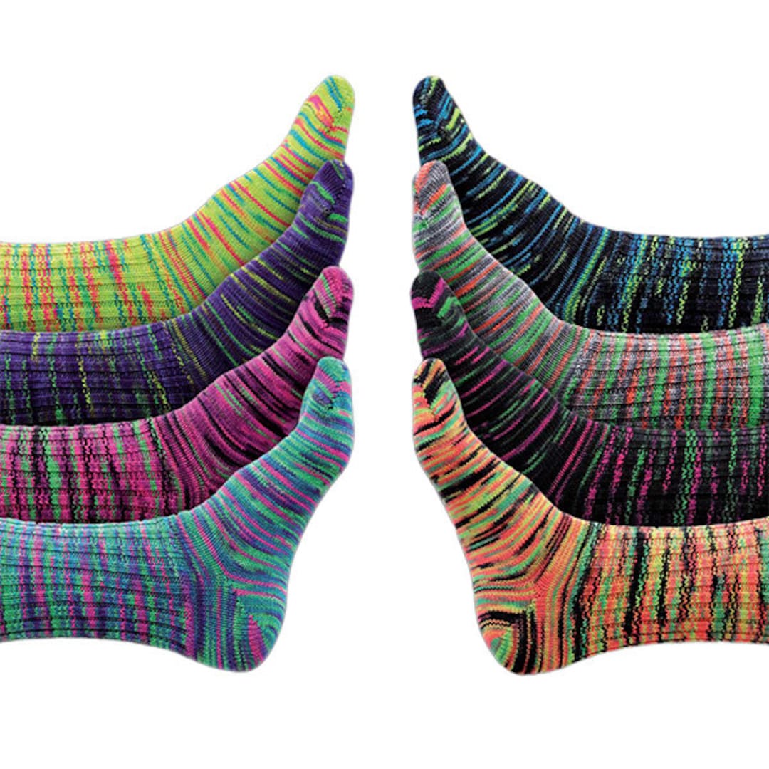 On Line Supersocke Neon Color Two Yarn, Sock Yarn, Wool Socks, Knitting