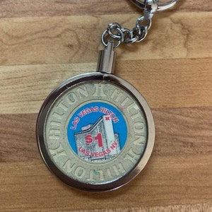Las Vegas Vintage HILTON Casino Chip 1980s  Keychain
