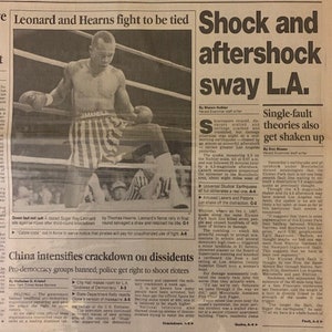 1989 Hitman Hearns and Sugar Ray Leonard Boxing