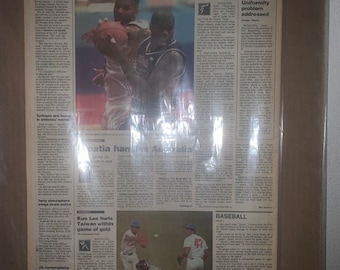 Periódico OLIMPIADAS 1992 Magic Johnson Baloncesto DREAMTEAM