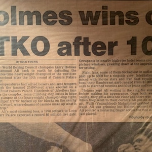 Muhammad ALI loses to Larry Holmes 1980 Boxing Championship ORIGINAL