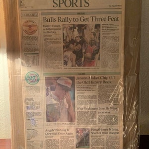 1991 MICHAEL JORDAN Chicago Bulls NBA Championship 3 peat!!