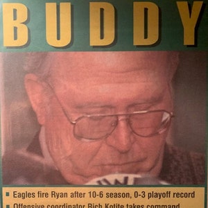 buddy ryan 1991 Philadelphia Eagles NFL Coach gefeuert ORIGINAL