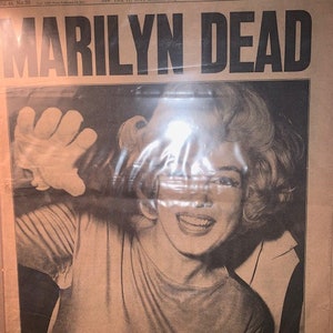 Marilyn Monroe Dies Complete newspaper MINT CONDITION 1962