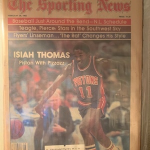 Detroit Pistons Isiah Thomas  1982 NBA basketball star