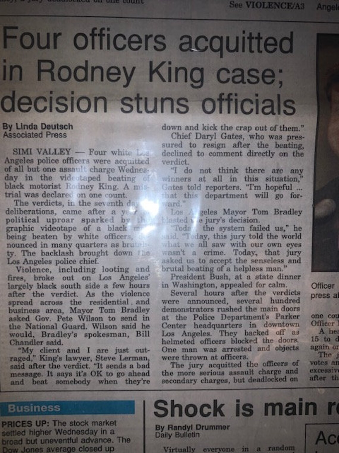 Rodneyu King Riots RODNEY KING Riots Los Angeles Newspaper 1992 - Etsy UK